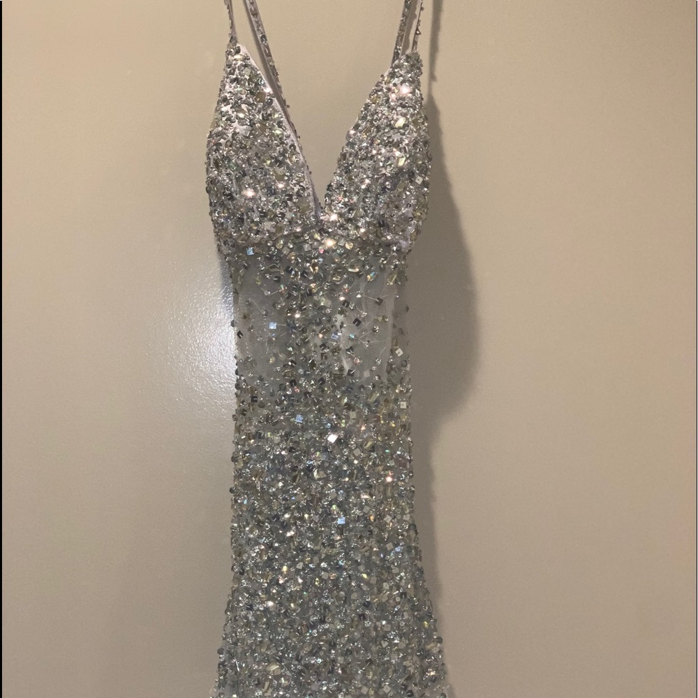 Silver sparkly sequence dress